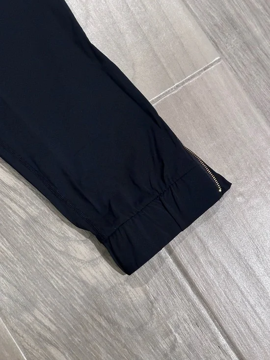 Zyia Women’s Black Drawstring Joggers Size Large Rose Gold Zipper detail at hem - Picture 4 of 6